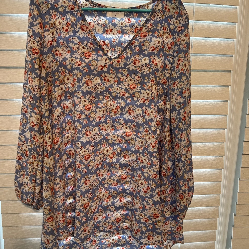 NYMPHE Floral Blue Dress